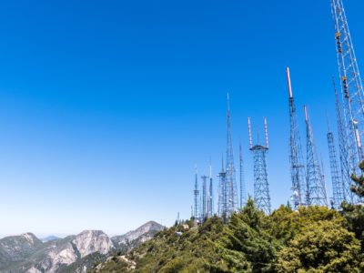 Telecommunication Radio antenna Towers, Mount Wilson, south California